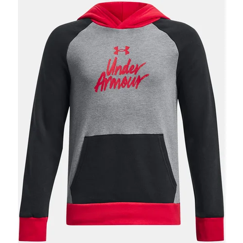 Under Armour Pulover UA Rival Fleece Script CB HD-BLK - Boys