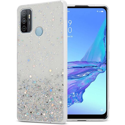 Cadorabo Ohi&scaron;je, združljivo z Oppo A53 in prozorna z ble&scaron;čicami - Za&scaron;čitni ovitek iz prožnega silikona TPU s svetlečimi ble&scaron;čicami, (20860198) Cene