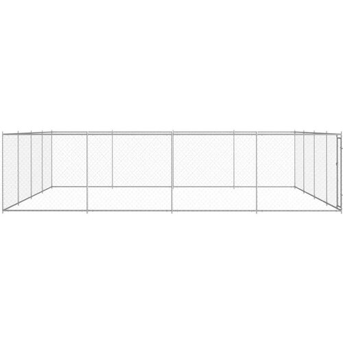 VidaXL Vanjski kavez za pse od pocinčanog čelika 760 x 760 x 185 cm Slike