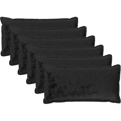  Presvlaka za jastuk 6 pcs HOUTEN Crna 40 x 80 cm Flanel Cene