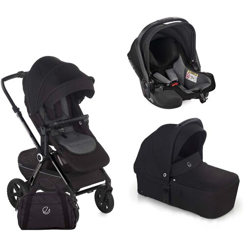 Jane crosslight 3 Silver Shadow dječja kolica 3u1, Cold Black Slike