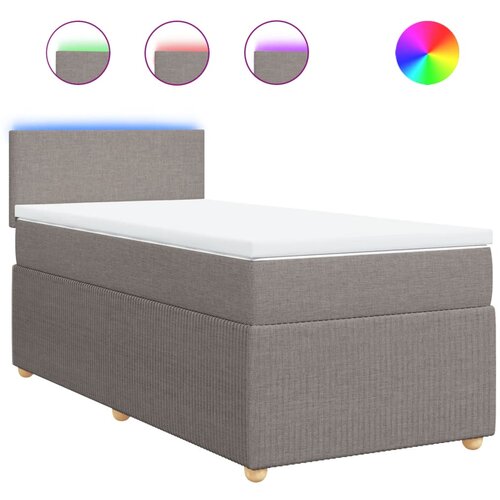 Maison Chic Box spring postelja - Vzmetna postelja z vzmetnico taupe 90x190 cm blago SL16582, (21884669) Cene