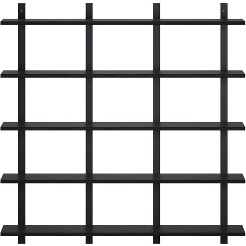  Zidna polica Crni hrast 102 x 13.5 x 102 cm Konstruirano drvo Slike