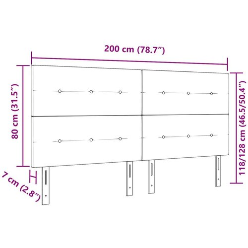  Naslon za glavu s gumbima krem 200 cm tkanina Slike