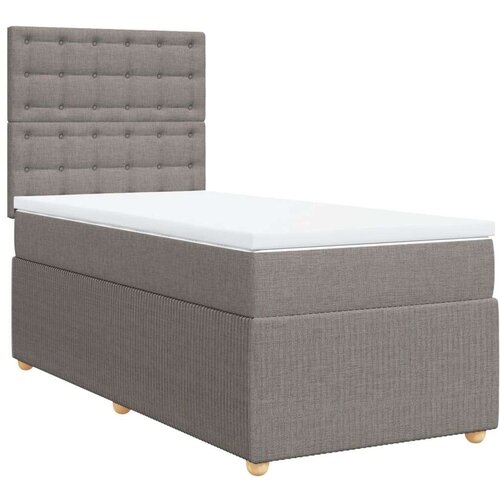 vidaXL Box spring postelja z vzmetnico taupe 80x200 cm blago, (21306613) Cene