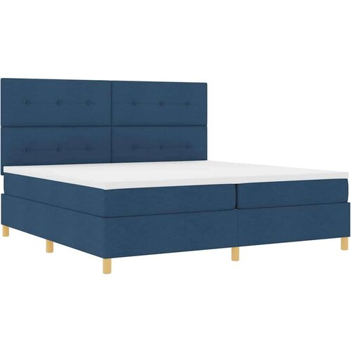 Box spring krevet s madracem Plava 200 x 200 cm tkanina Slike
