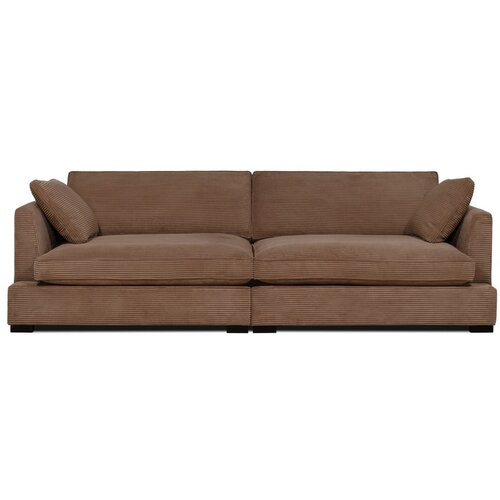Scandic Svjetlo smeđa sofa od samta 266 cm Mobby – Cijene