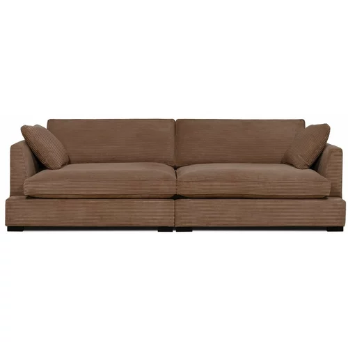 Scandic Svjetlo smeđa sofa od samta 266 cm Mobby –