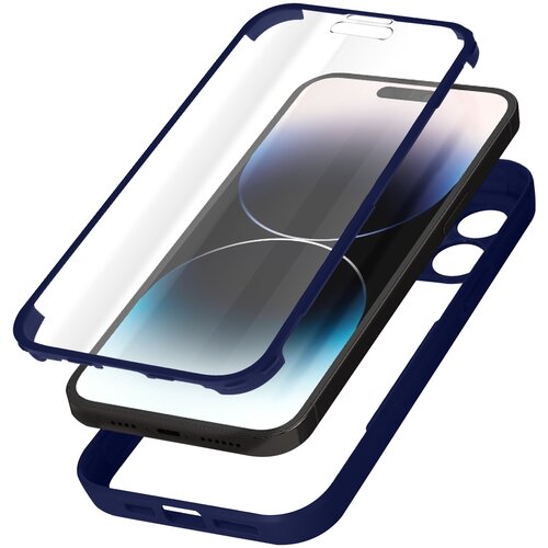 AVIZAR Ovitek iPhone 14 Pro Max, zadnji del iz pleksiglasa z Svetlomodra obroba, (20616833) Cene