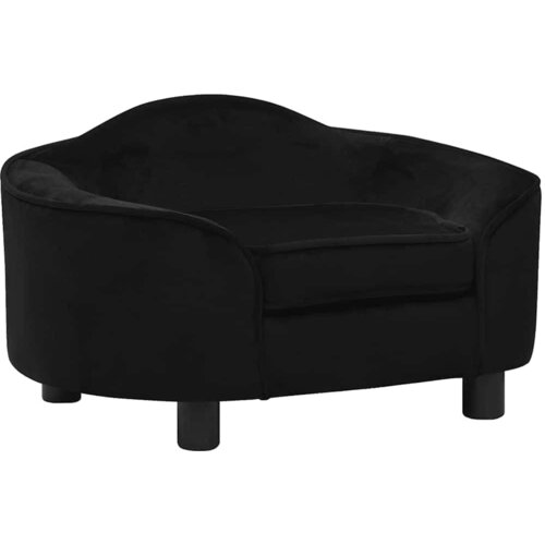 SOFA za pse crna 67 x 47 x 36 cm pli&amp;scaron;ana Slike