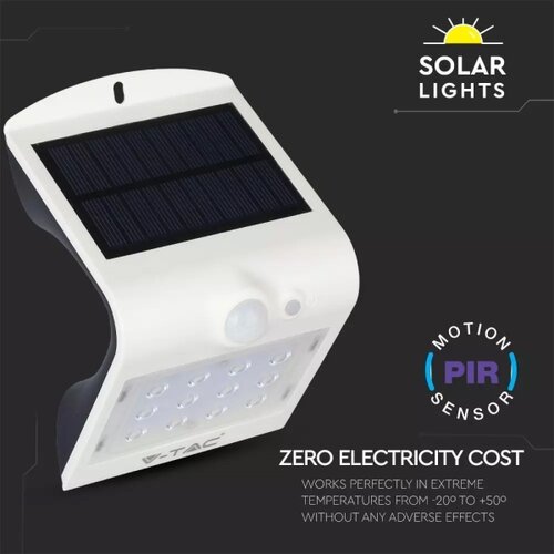  LED solarno zidno svetlo sa senzorom LED/1.5W/3,7V IP65 belo Slike