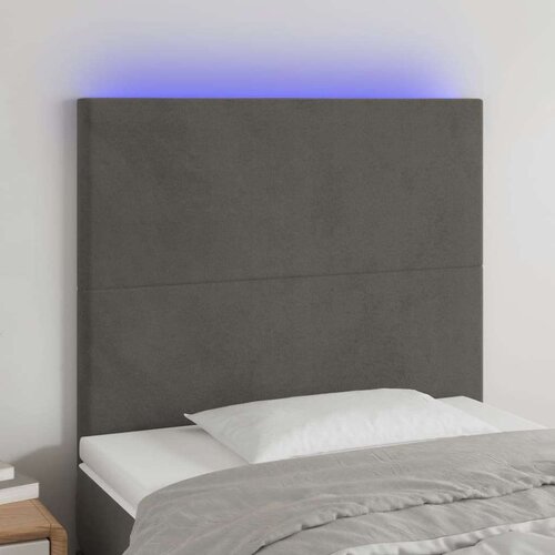  Uzglavlje tamnosivo 90x5x118/128 cm baršunasto Cijene
