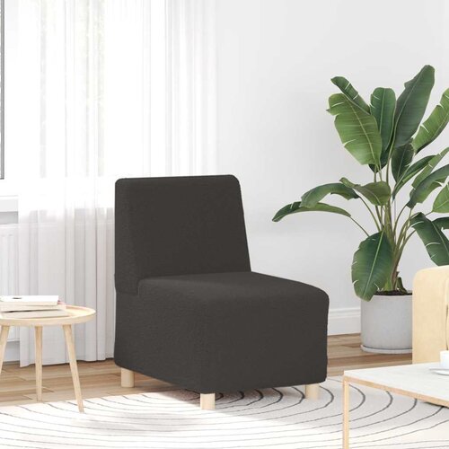 vidaXL Kauč fotelja tamnosiva 55 cm kovrčava tkanina nalik vuni Cijene