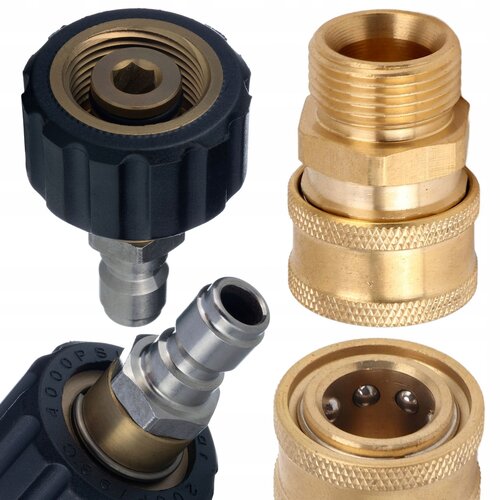 Rosfix Powerlink Swivel Adapter M22x1.5 For 3/8 &Scaron;oba &ndash; Nerjaveče Jeklo, Medenina, 4000 PSI, 90&deg;C, 30 L/Min, (5000222842) Cene
