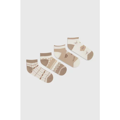 Answear Lab Čarape (4-pack) za žene, boja: bež
