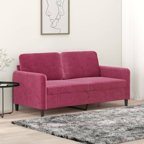 The Living Store Dvosed vinsko rdeč 140 cm žamet - Dvosed, (21494987) Cene
