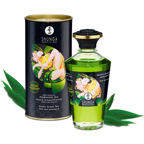 Shunga Afrodizijsko zagrijavajuće ulje - Green Tea, 100 ml Slike