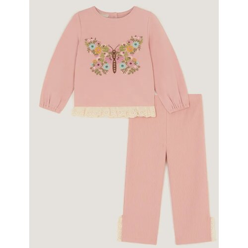 Monsoon Children Komplet majica i helanke za decu, Roze Cene