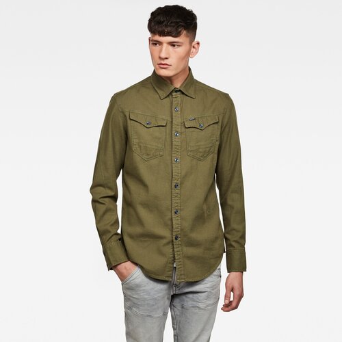 G-star shirt - Arc 3d slim shirt l\s olive Slike