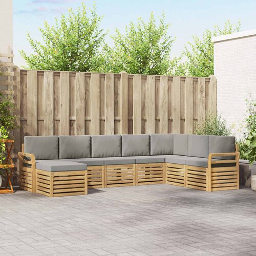  Set vanjskih sofa 8 pcs Bijela i svjetlosiva 308 x 190 x 73 cm Cene