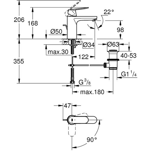 Grohe 2339600E Eurosmart Cosmopolitan Cold Start armatura za umivalnik Cene