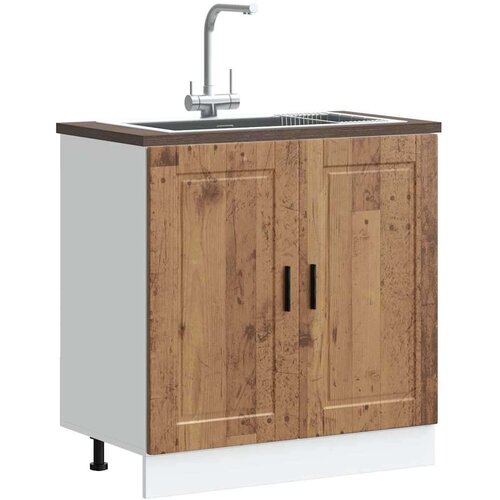 vidaXL Donji ormarić za sudoper Porto boja drva 80x46x81,5 cm drveni Cijene