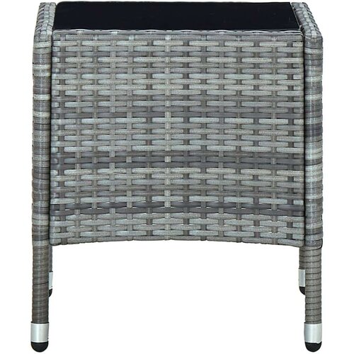 vidaXL vrtna miza siva 40x40x45 cm poli ratan Cene