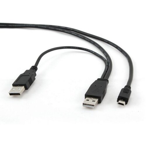 Gembird 2x USB 2.0 A/mini-B M USB kabl 0,9 m Crno Cene