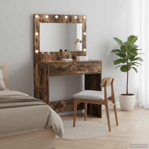  Toaletni stol s ladicama Dimljeni hrast 78,5 x 41 x 135 cm Cene