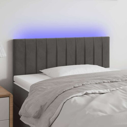  LED posteljno vzglavje temno sivo 100x5x78/88 cm žamet, (20734981) Slike