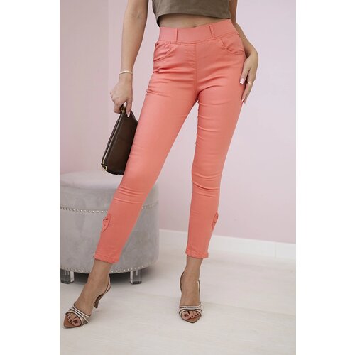  Colorful jeans with bow apricot Cene