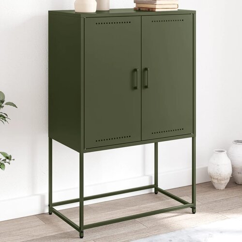 VidaXL TV ormarić maslinastozeleni 68x39x60,5 cm čelični Slike