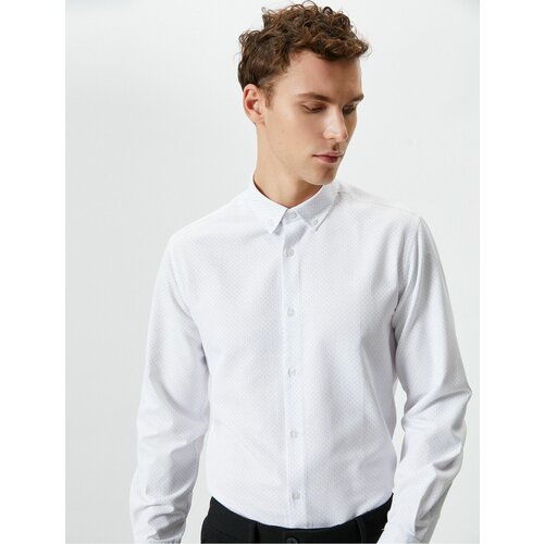Koton Polka Dot Shirt Long Sleeve Classic Collar Buttoned Cene