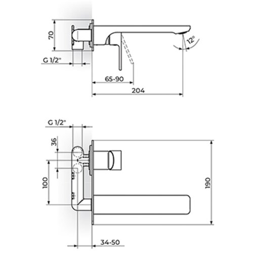 Rosan slavina UZIDNA ZA LAVABO 231401 Cene