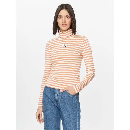 Calvin Klein Jeans Golf J20J222246 Oranžna Slim Fit
