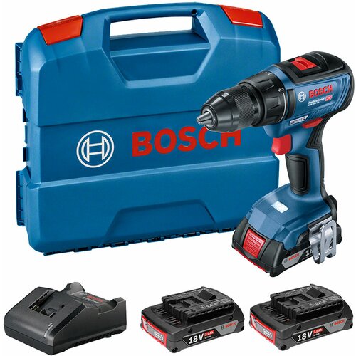 Bosch PROFESSIONAL akumulatorska bušilica/odviјač+3 bateriјe 2.0 Ah +punjač u kućištu GSR 18V-50(06019H5005) Slike
