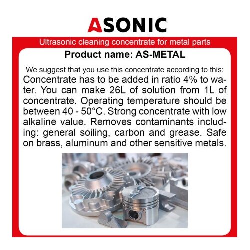 Asonic as-metal-1 koncentrat za čišćenje za ultrazvučne kade ( u10158 ) Cene