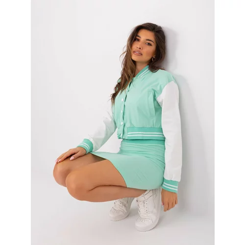 Fashion Hunters Mint casual set with bomber jacket