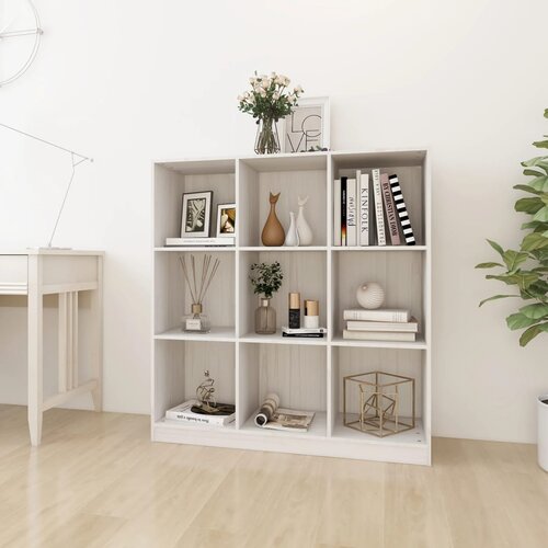  The Living Store Knjižna omara za razdelitev prostora bela 104x33,5x110 cm - Knjižna Omara, (21431575) Slike