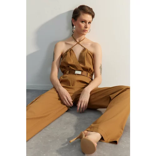 Trendyol Jumpsuit - Brown - Relaxed fit