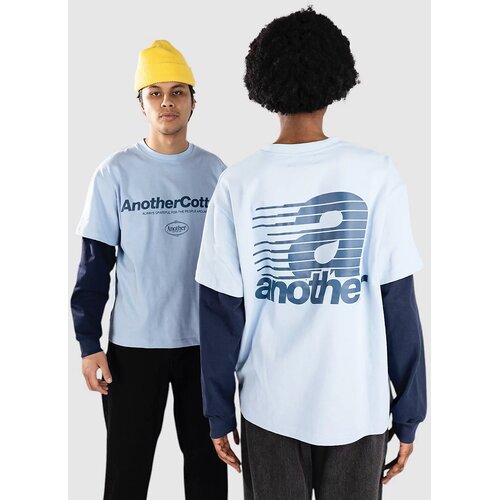 Another Cotton Lab Another Oversize Double Layer Longsleeve Majica z dolgimi rokavi sky blue Cene