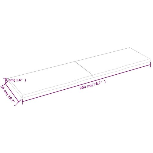  Kopalniški pult temno siv 200x50x4 cm obdelan trden les Cene