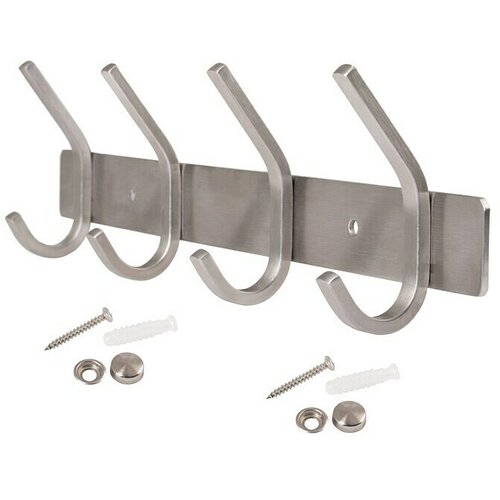 WALTECO Zidna lajsna s kukicama (D x V: 300 x 82 mm, Broj kuka: 4 Kom., Plemeniti čelik) Cijene