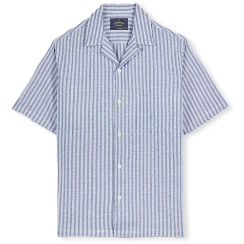 Portuguese Flannel Jacquard Shirt - Chambray Plava