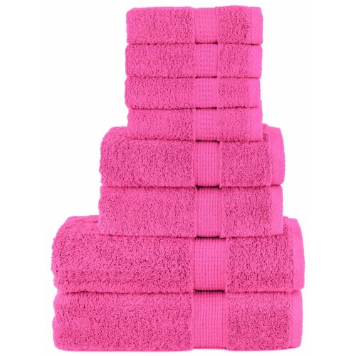 vidaXL 8-dijelni vrhunski set ručnika ružičasti 600 gsm 100 % pamuk Cijene