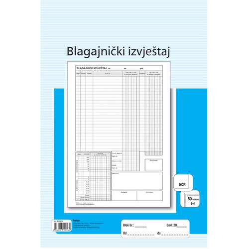  OBRAZAC A-28A/NCR/EUR BLAGAJNIČKI IZVJE&Scaron;TAJ A4 FOKUS Cene