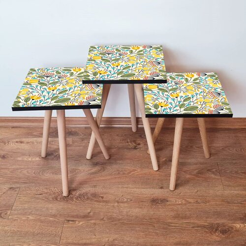 Hanah home set klub stočića 3Shp353, 3 komada, Boja hrasta Cene