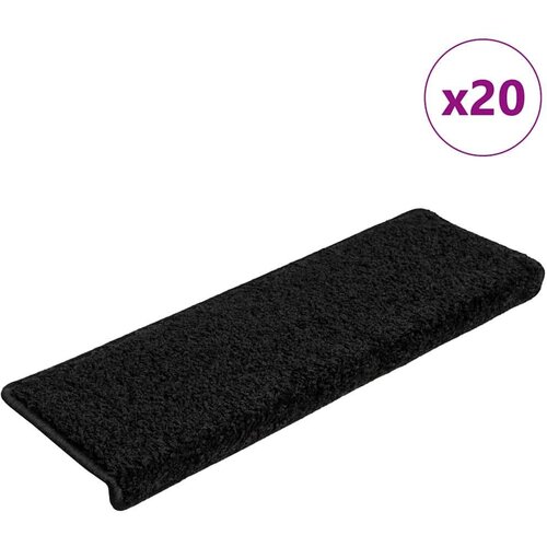 VidaXL Otirači za stepenice 20 kom 65 x 21 x 4 cm crni Slike