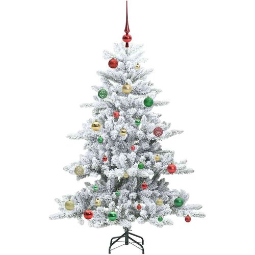 VidaXL Umjetno božićno drvce s nogom with LEDs s stalakom 150cm PVC Slike