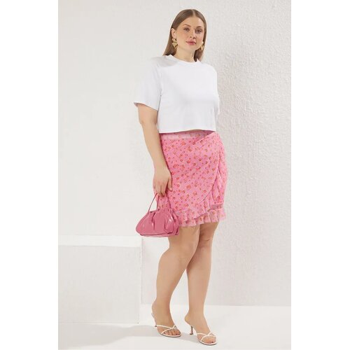Trendyol Ženska suknja Tbbss25Az00005, Roze Cene